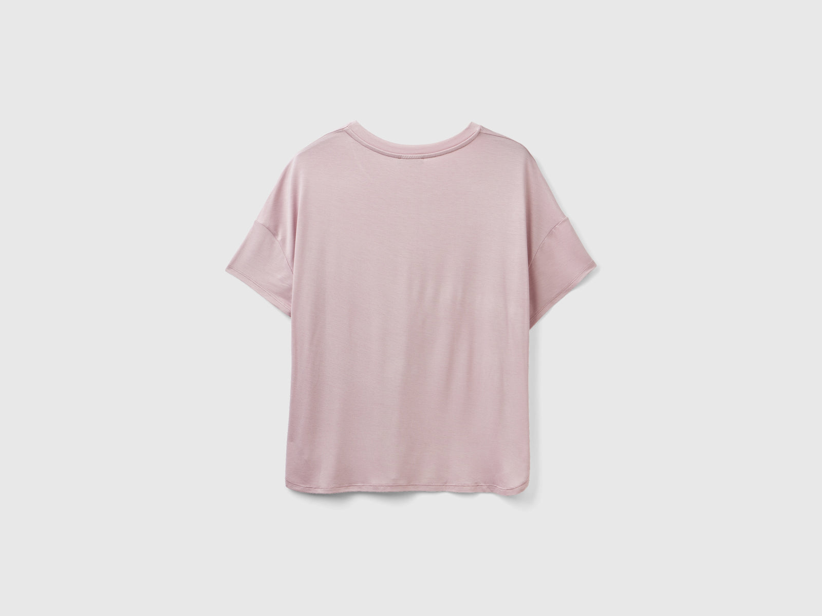 T-shirt in viscosa stretch da donna rosa tenue 2 | Benetton Outlet