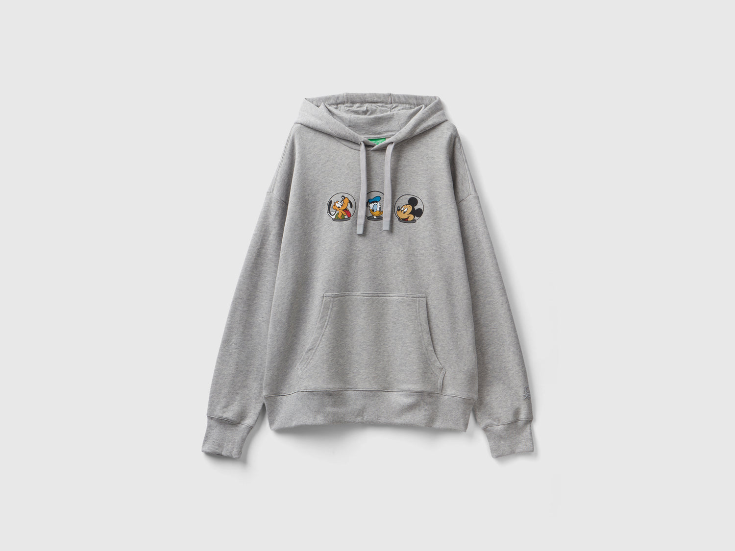 Felpa Mickey & Friends con cappuccio da uomo grigio | Benetton Outlet