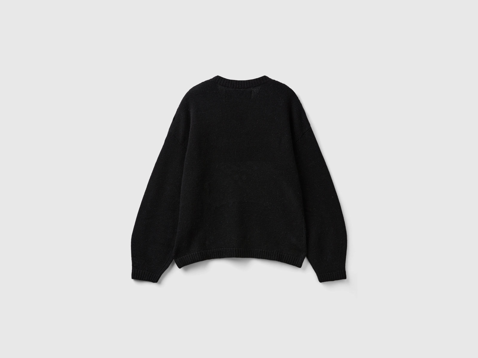 Maglia lavorata boxy fit da donna nero 2 | Benetton Outlet