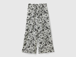 Pantaloni con stampa floreale