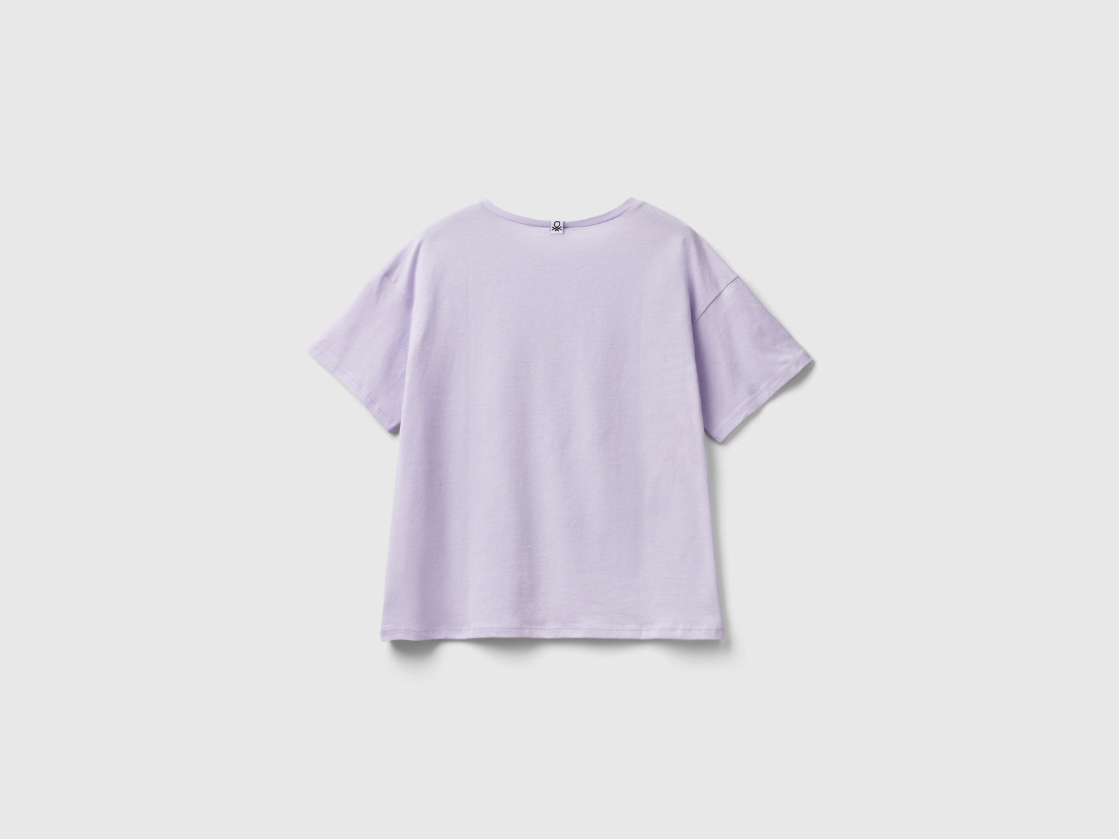 T-shirt manica corta con logo da donna lilla 2 | Benetton Outlet