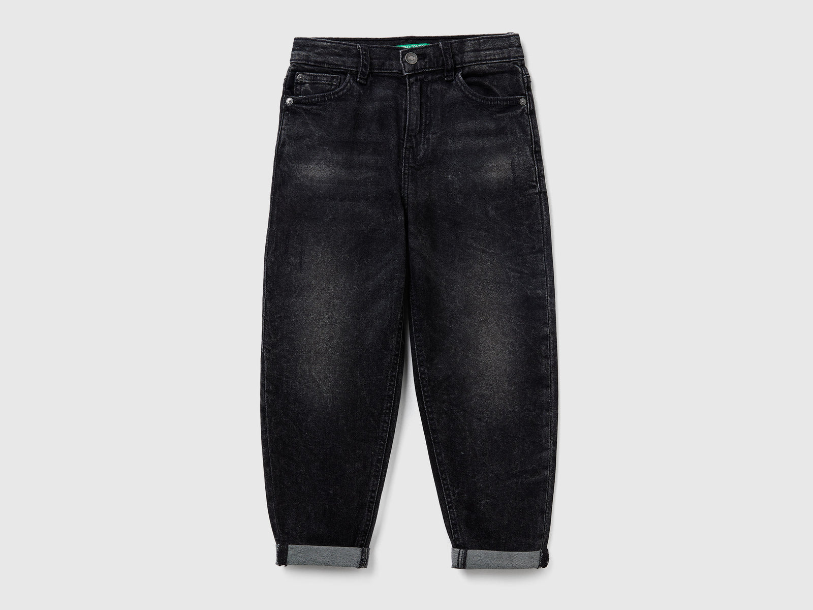 Jeans balloon fit da bambino nero | Benetton Outlet