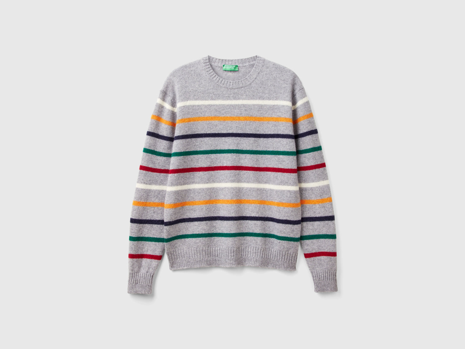 Maglia in pura lana Shetland da uomo grigio chiaro | Benetton Outlet
