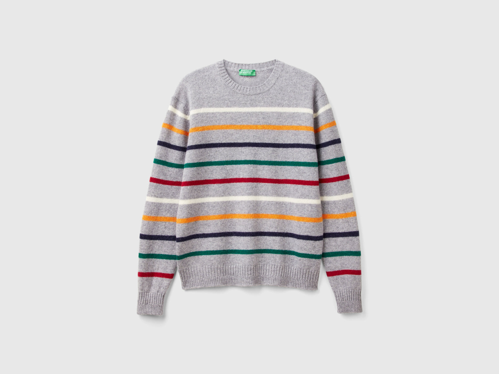 Maglia in pura lana Shetland da uomo grigio chiaro | Benetton Outlet