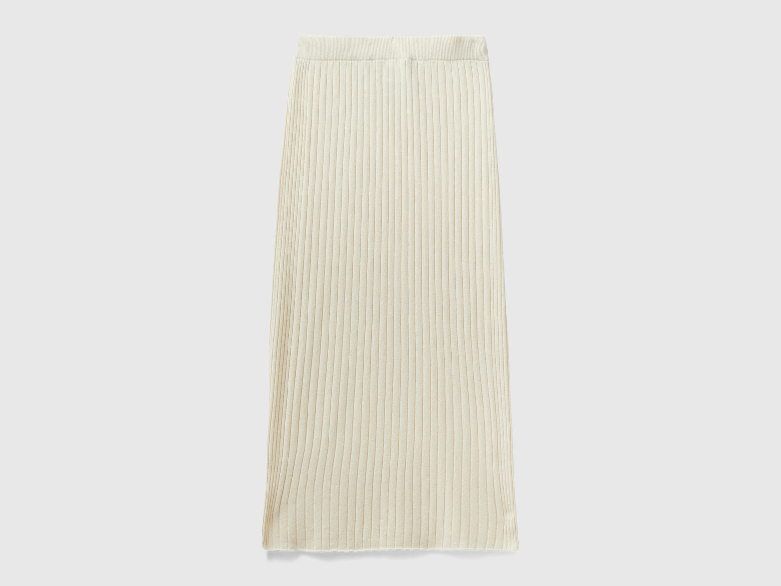 Gonna a tubino in maglia da donna beige 2 | Benetton Outlet