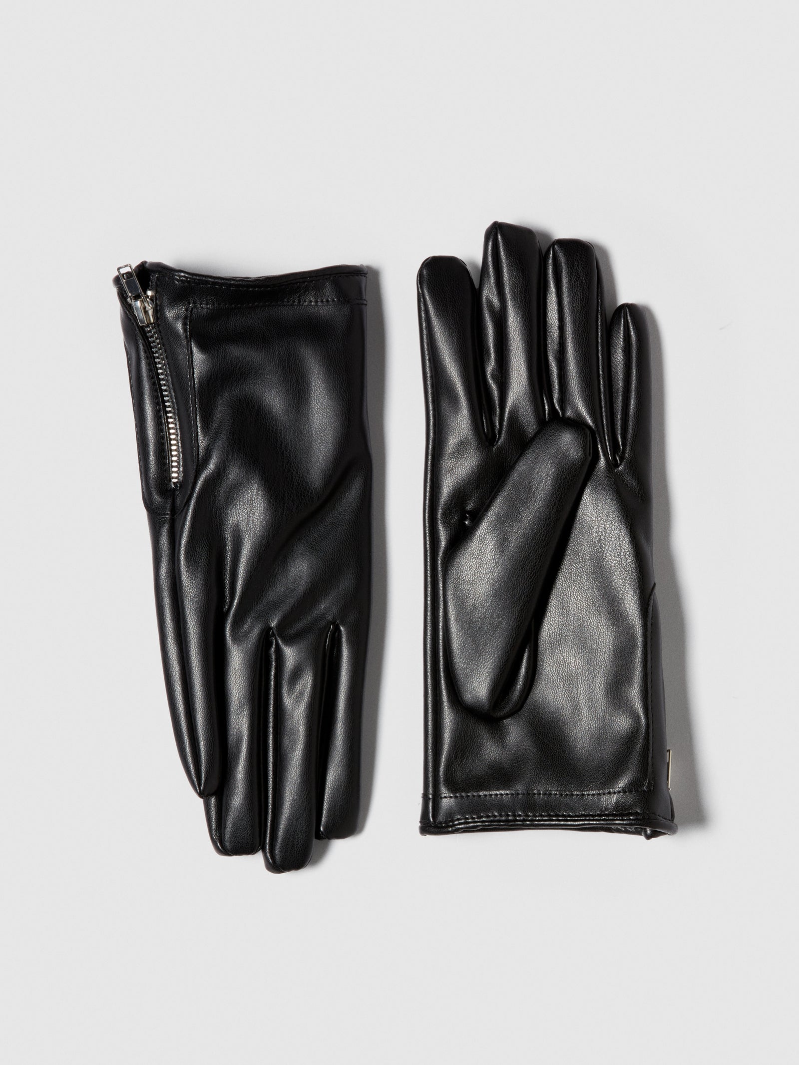 Guanti con zip da donna nero | Sisley Outlet