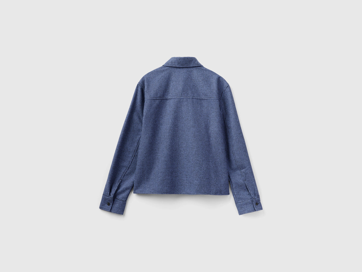 Overshirt corta pied de poule