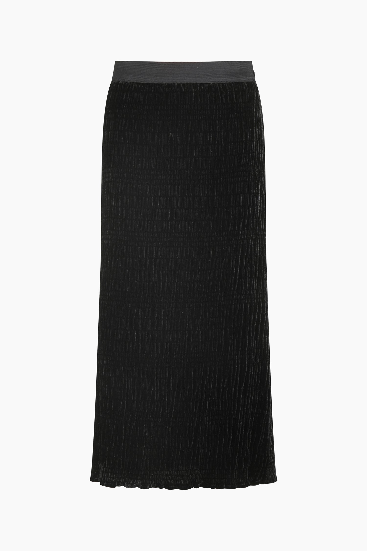 Gonna lunga in velluto da donna nero | Sisley Outlet
