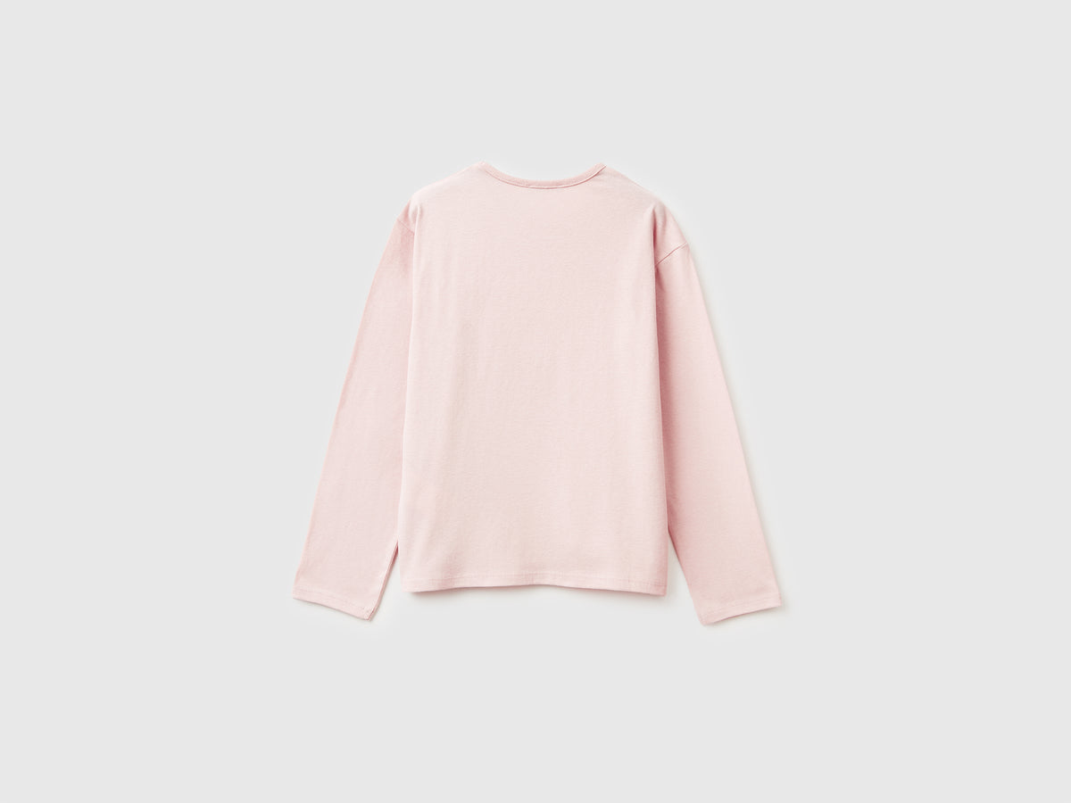 T-shirt in caldo cotone con paillettes