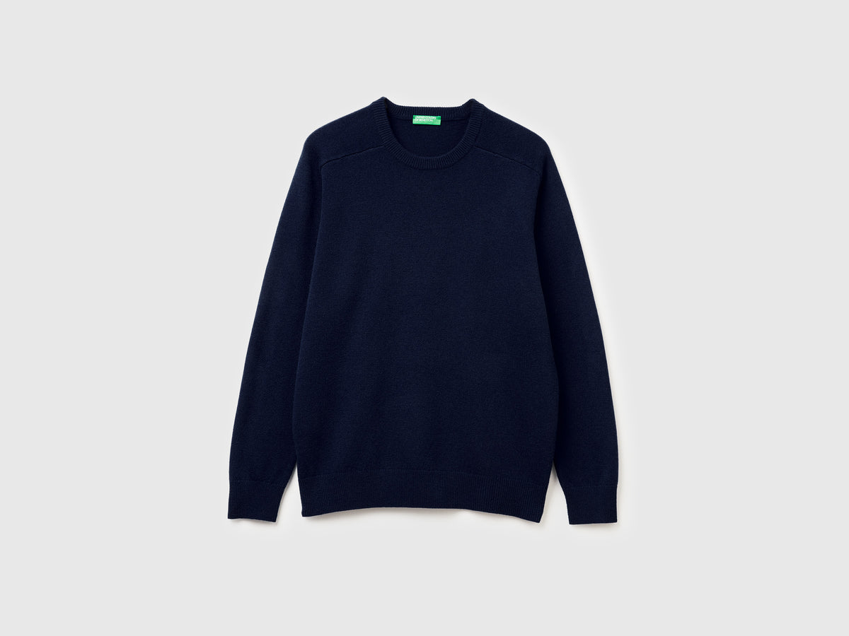 Maglia girocollo in pura lana Merino