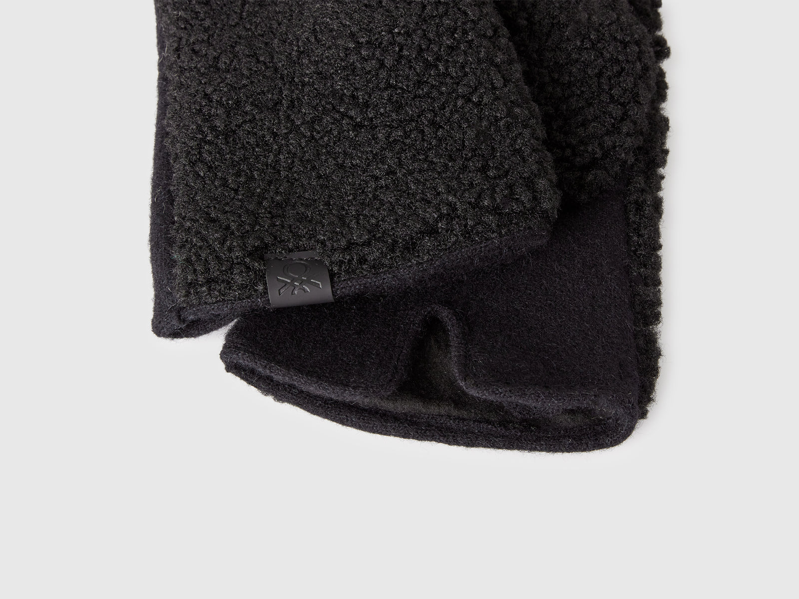 Guanti in misto lana da donna nero 3 | Benetton Outlet