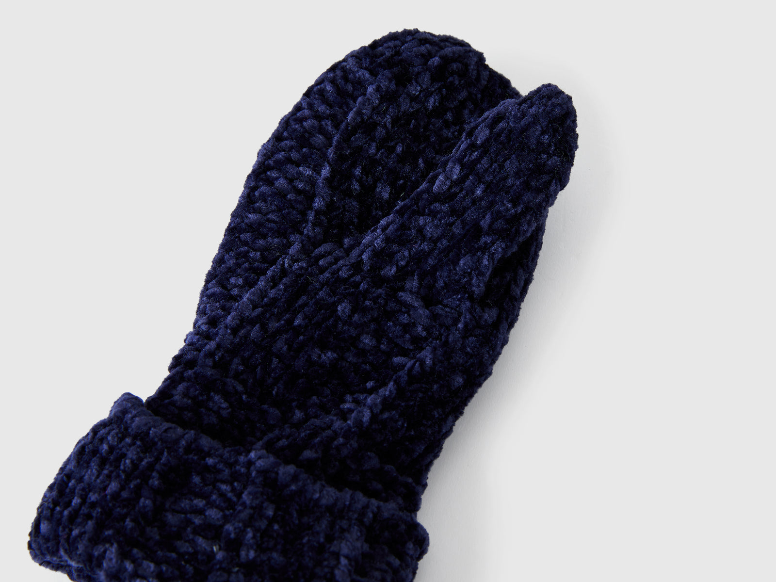 Guanti in ciniglia da bimbo blu scuro 2 | Benetton Outlet