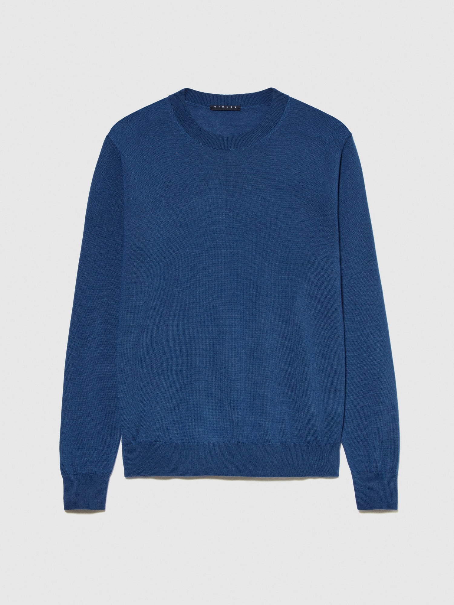 Maglia girocollo slim fit da uomo blu scuro | Sisley Outlet