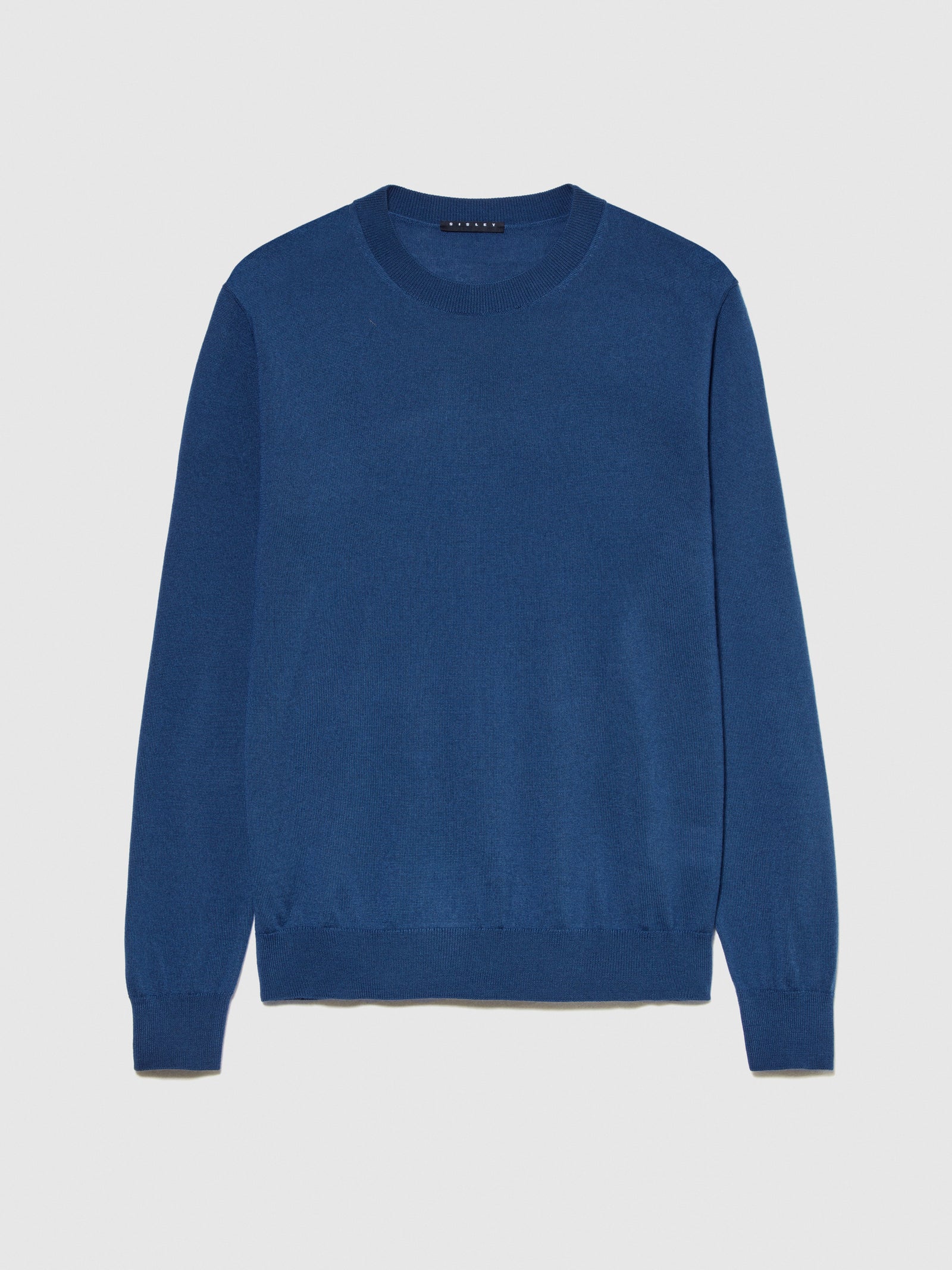 Maglia girocollo slim fit da uomo blu scuro | Sisley Outlet