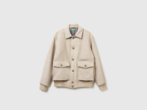 Bomber in misto lana