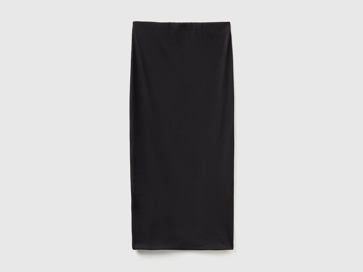 Gonna copricostume in costina elasticizzata