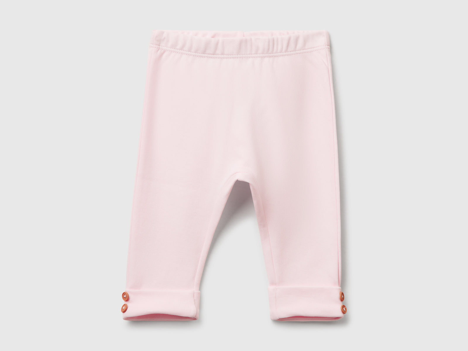 Leggings in puro cotone da neonato rosa | Benetton Outlet