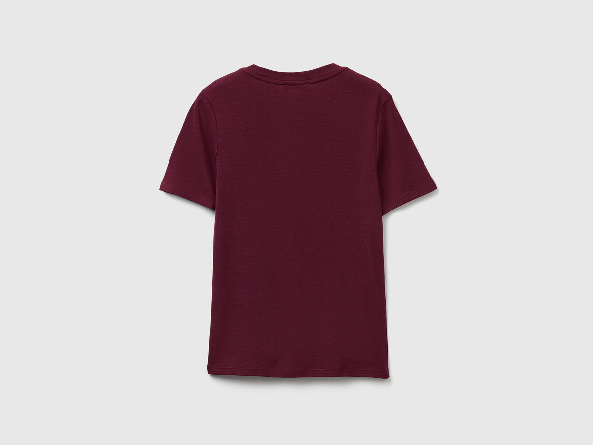 T-shirt manica corta in cotone a fibra lunga