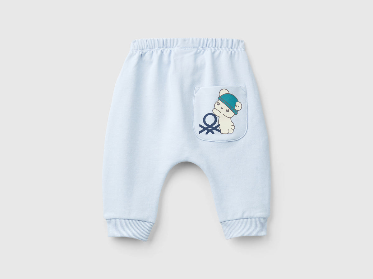 Warm sweatshirt trousers with pocket