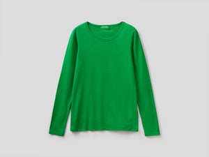 T-shirt a manica lunga in puro cotone