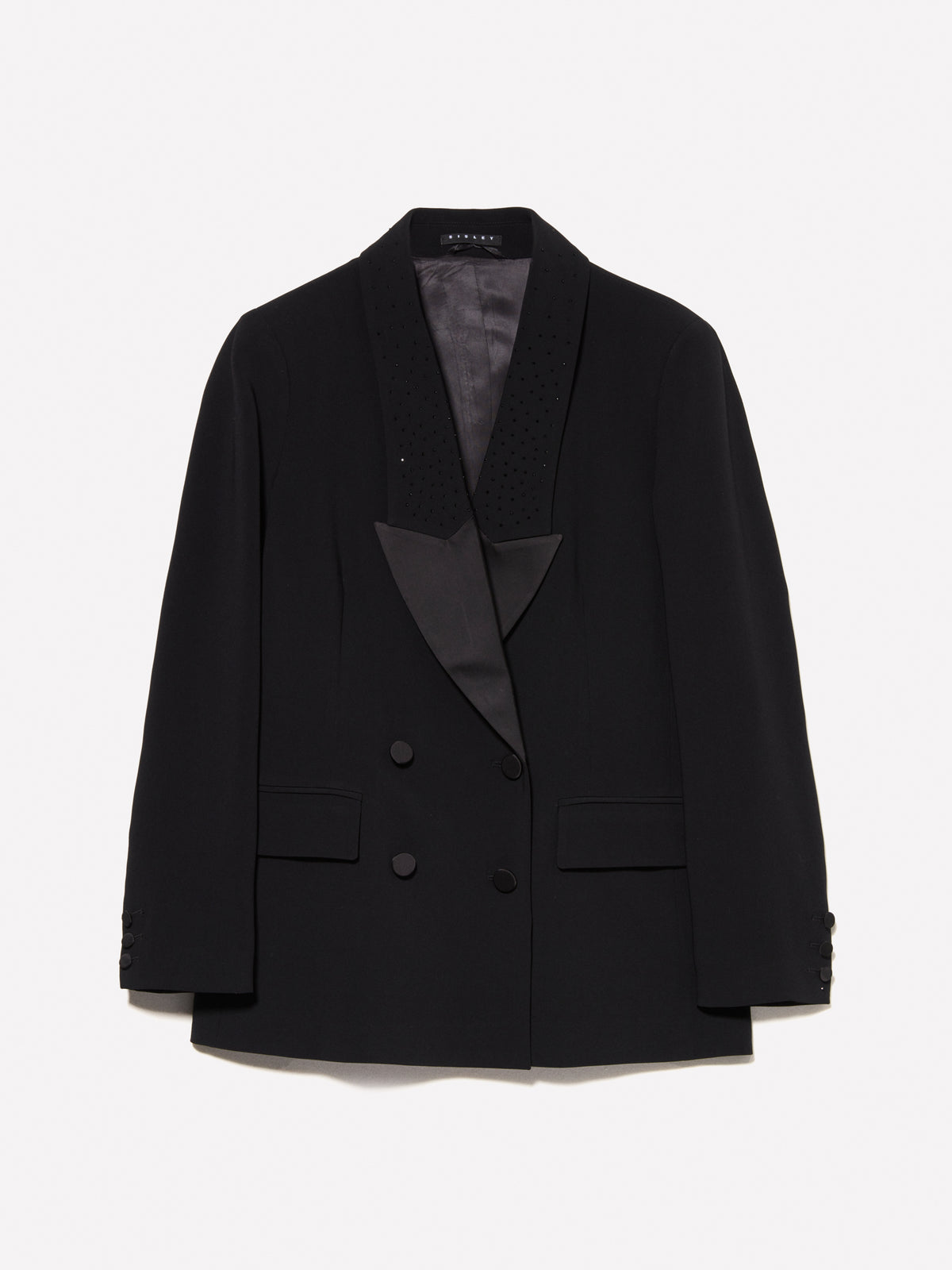 Blazer doppiopetto con strass