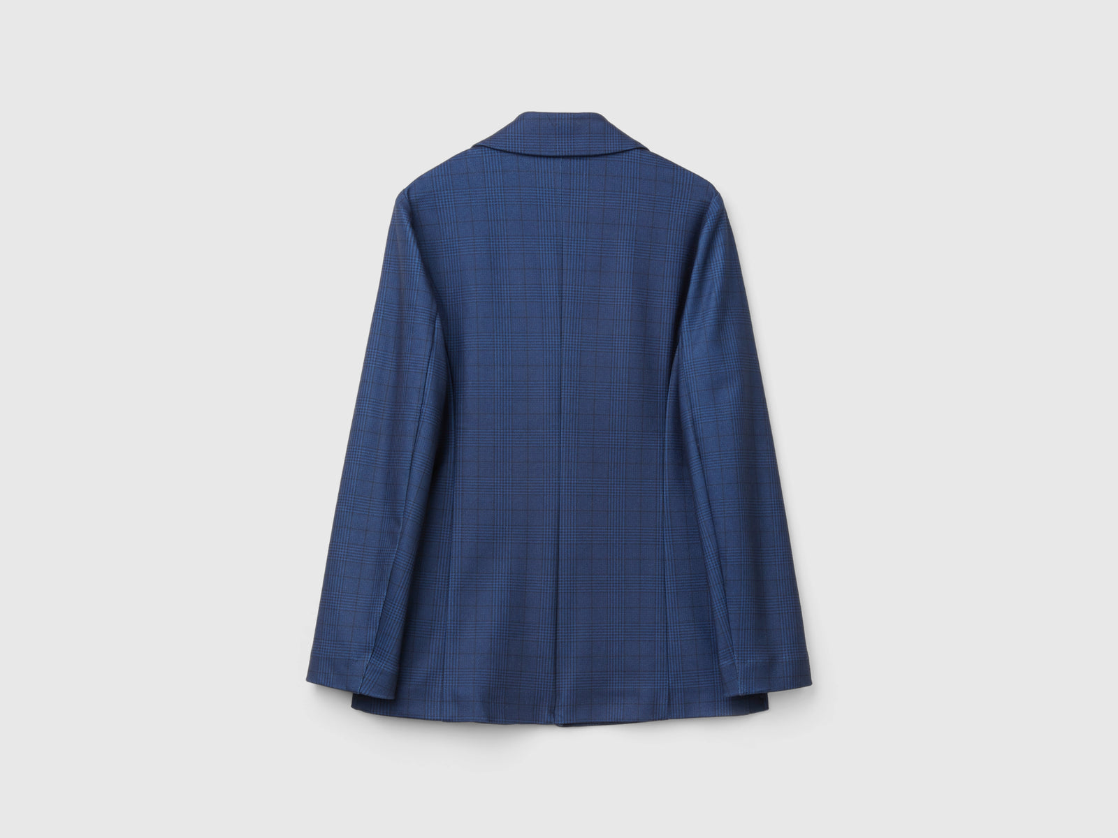 Unlined tartan blazer da donna blu scuro 2 | Benetton Outlet