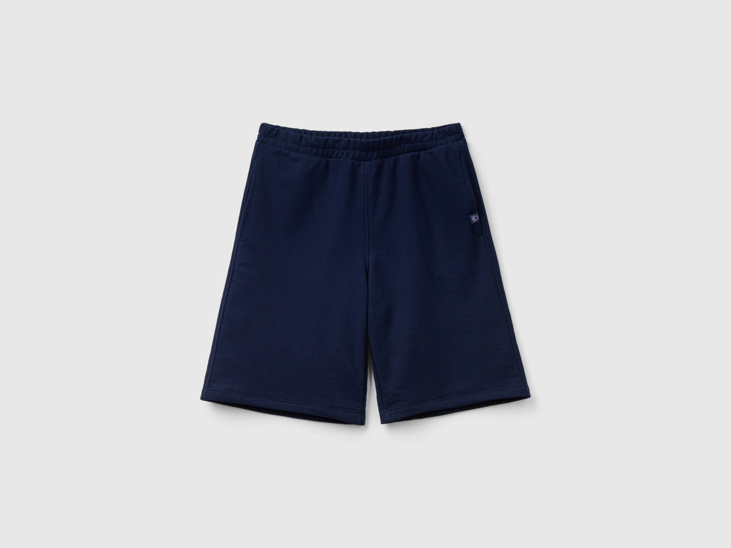 Bermuda morbidi in felpa da donna blu scuro | Benetton Outlet