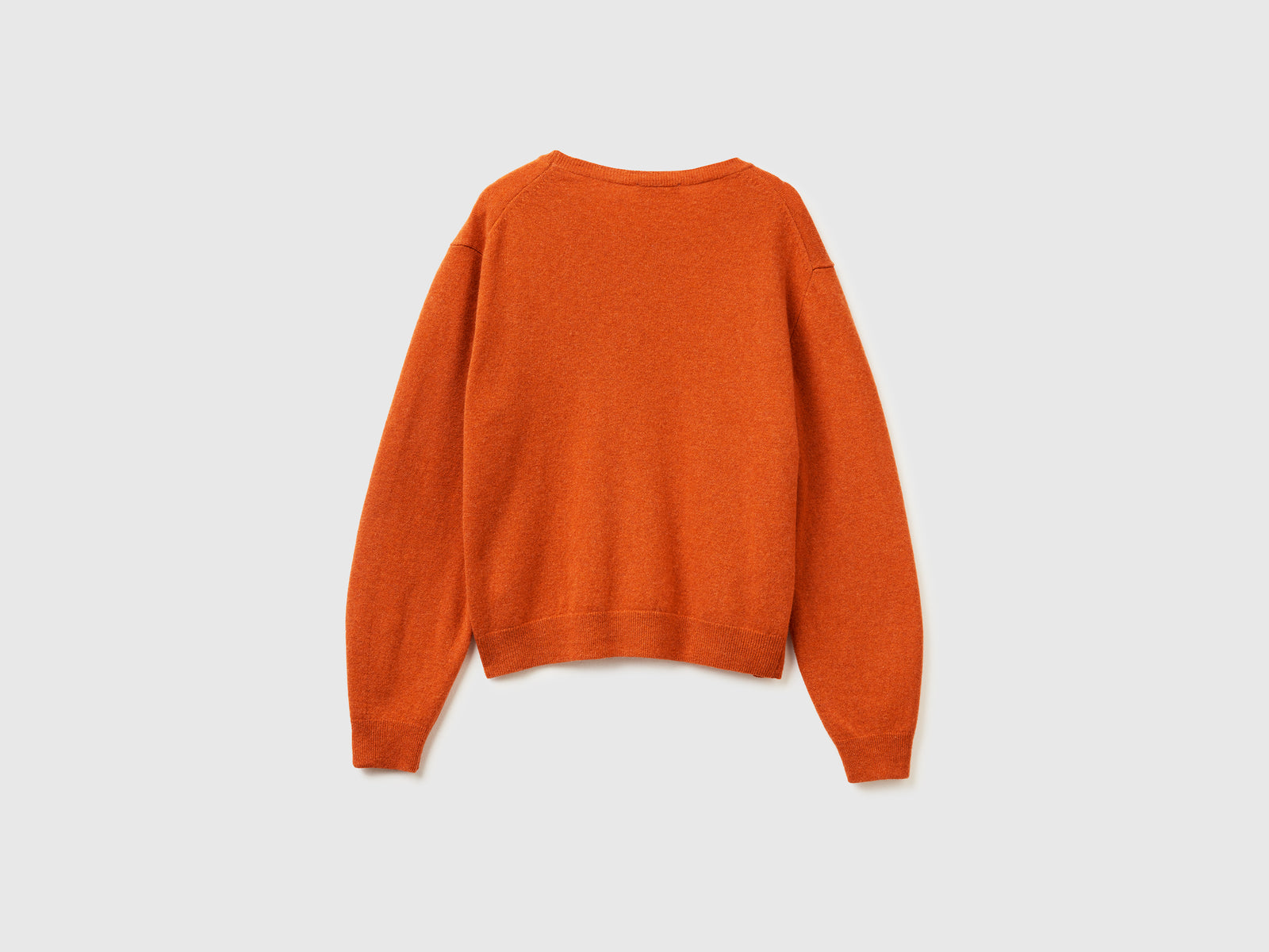 Maglia relaxed fit in pura lana Merino da donna arancione 2 | Benetton Outlet
