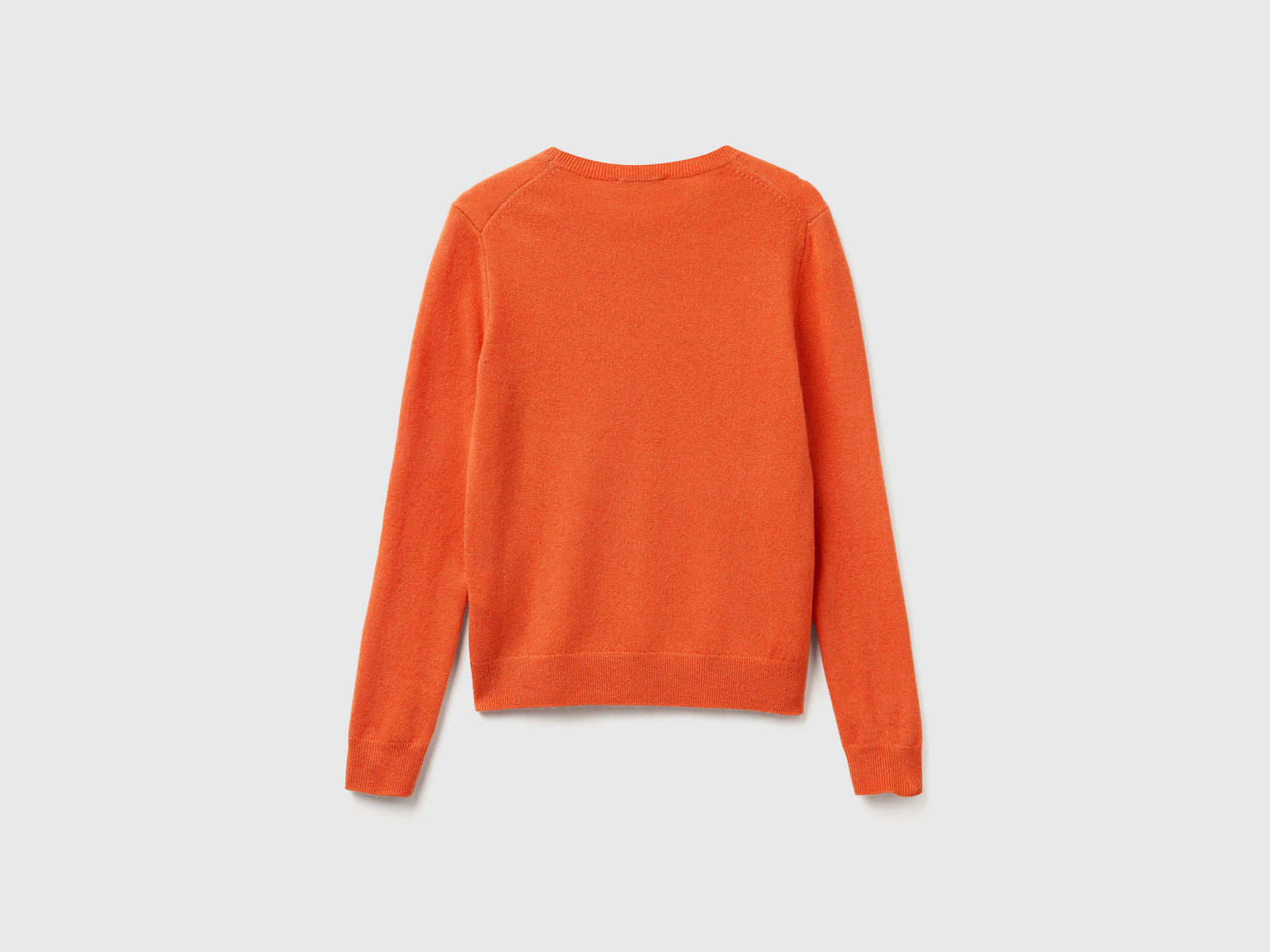 Maglia girocollo in lana Merino da donna arancione 2 | Benetton Outlet