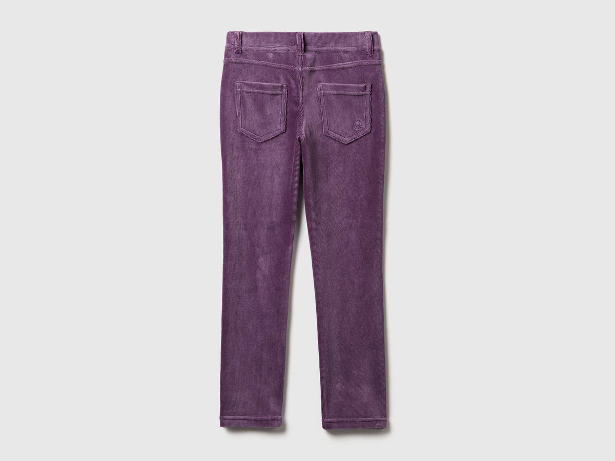 Pantaloni super skinny in ciniglia