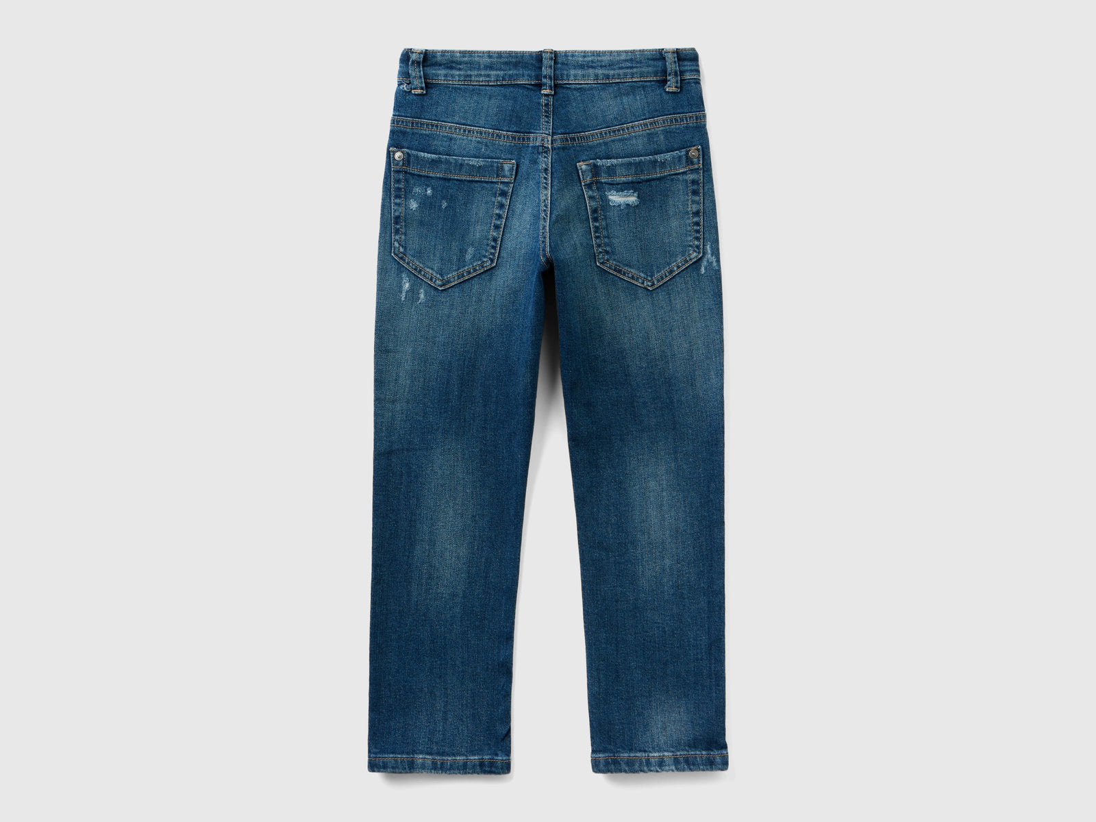 Jeans slim fit con rotture da bambino blu 2 | Benetton Outlet