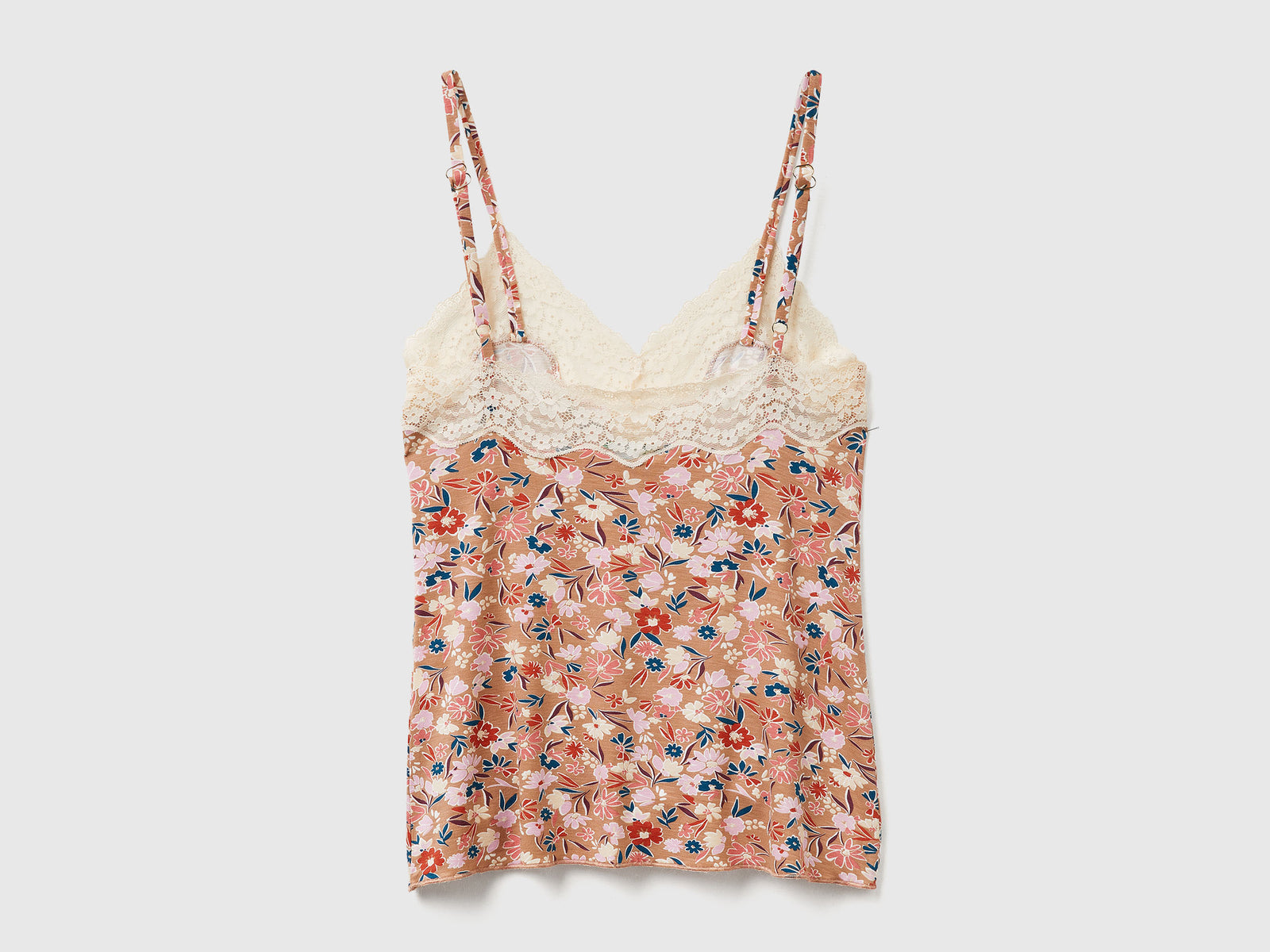Canotta a fiori con pizzo da donna multi-color 2 | Benetton Outlet