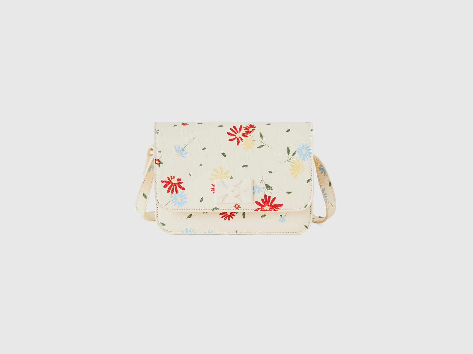 Be Bag con stampa floreale da bambina bianco panna | Benetton Outlet