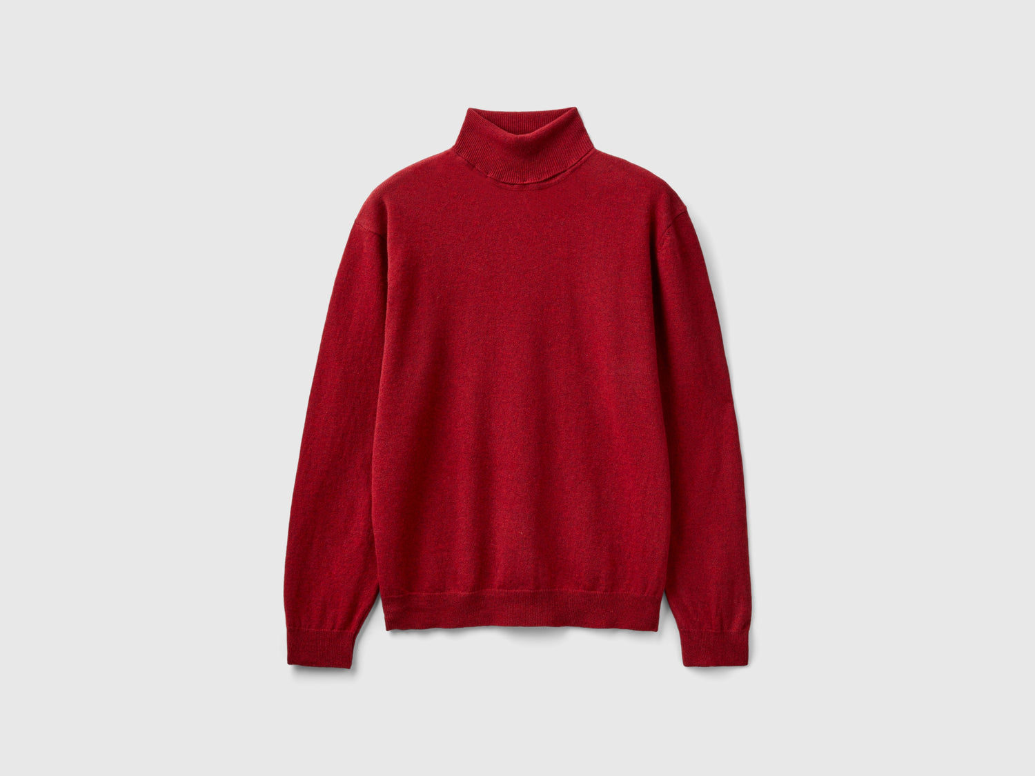 Dolcevita mélange in pura lana Merino da uomo rosso | Benetton Outlet