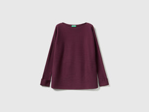 Maglia con scollo a barchetta
