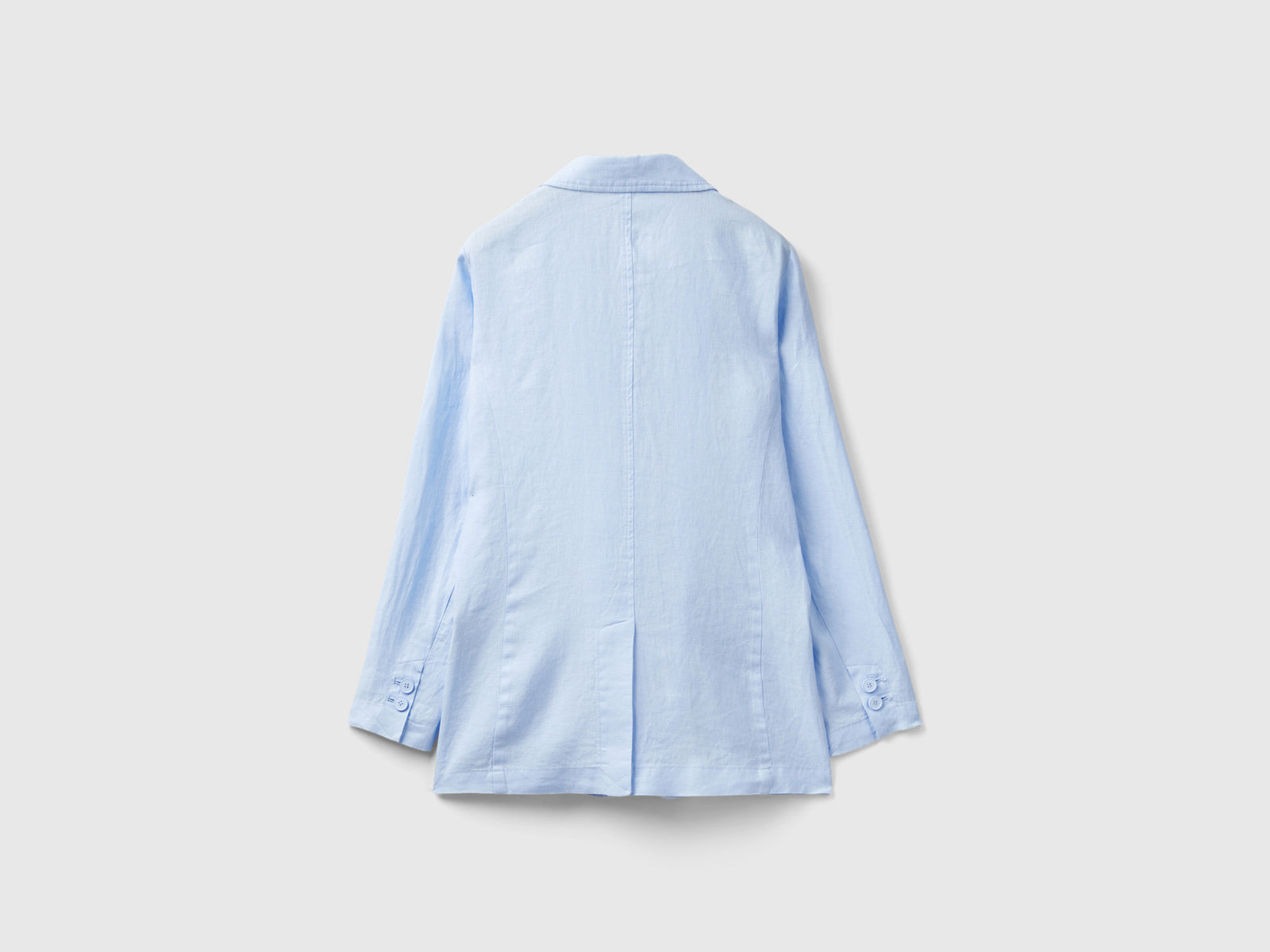 Blazer in puro lino da donna celeste 2 | Benetton Outlet