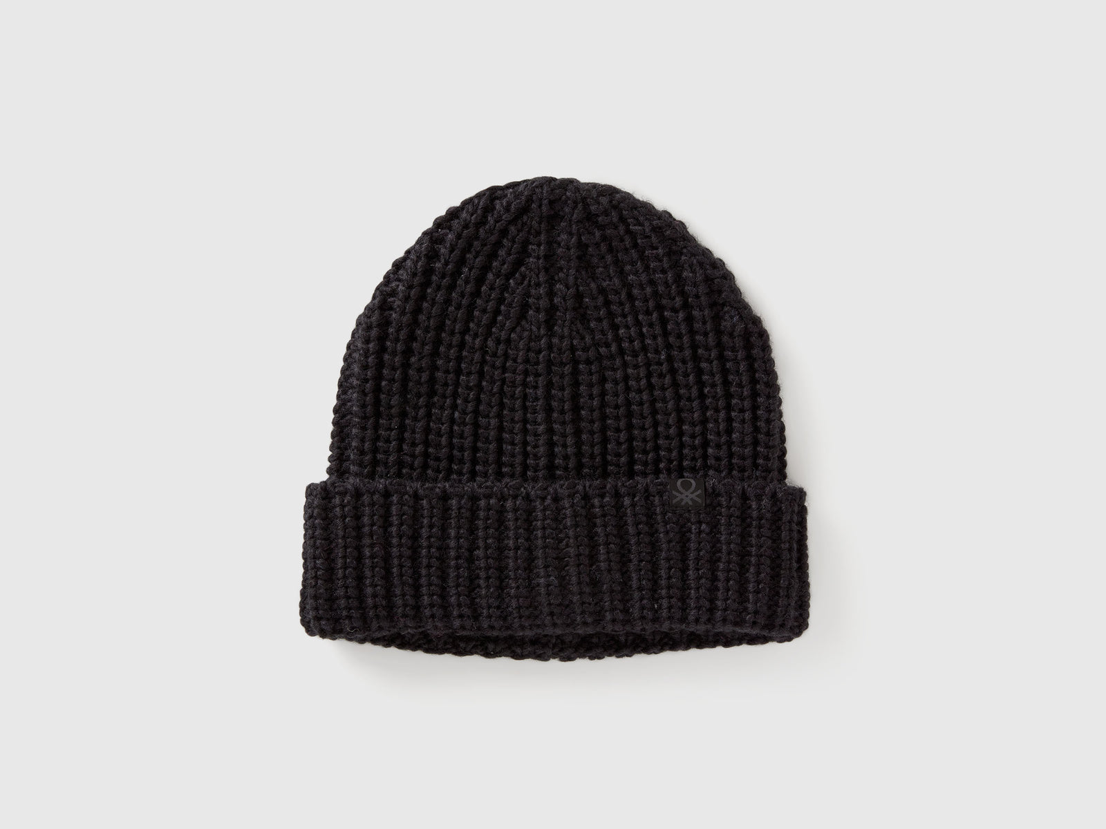 Berretto in misto lana da bambino nero | Benetton Outlet