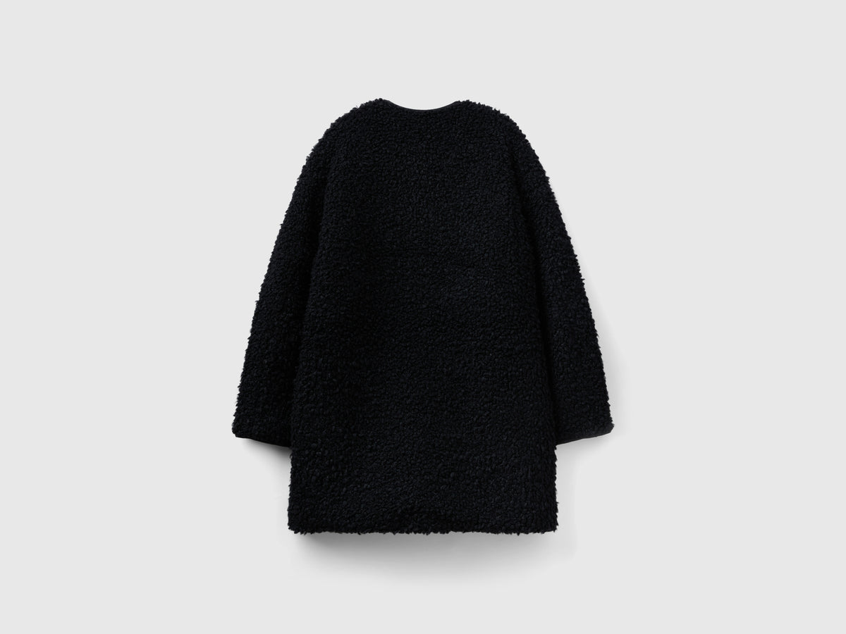 Cappotto teddy in pelliccetta sintetica