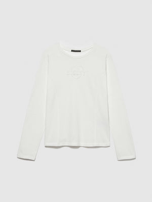 T-shirt con stampa a rilievo