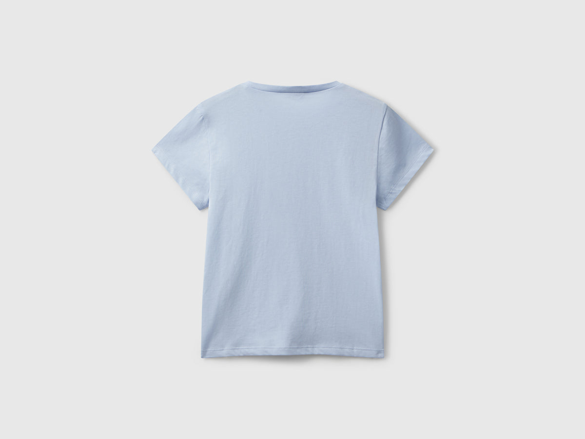T-shirt con logo glitter