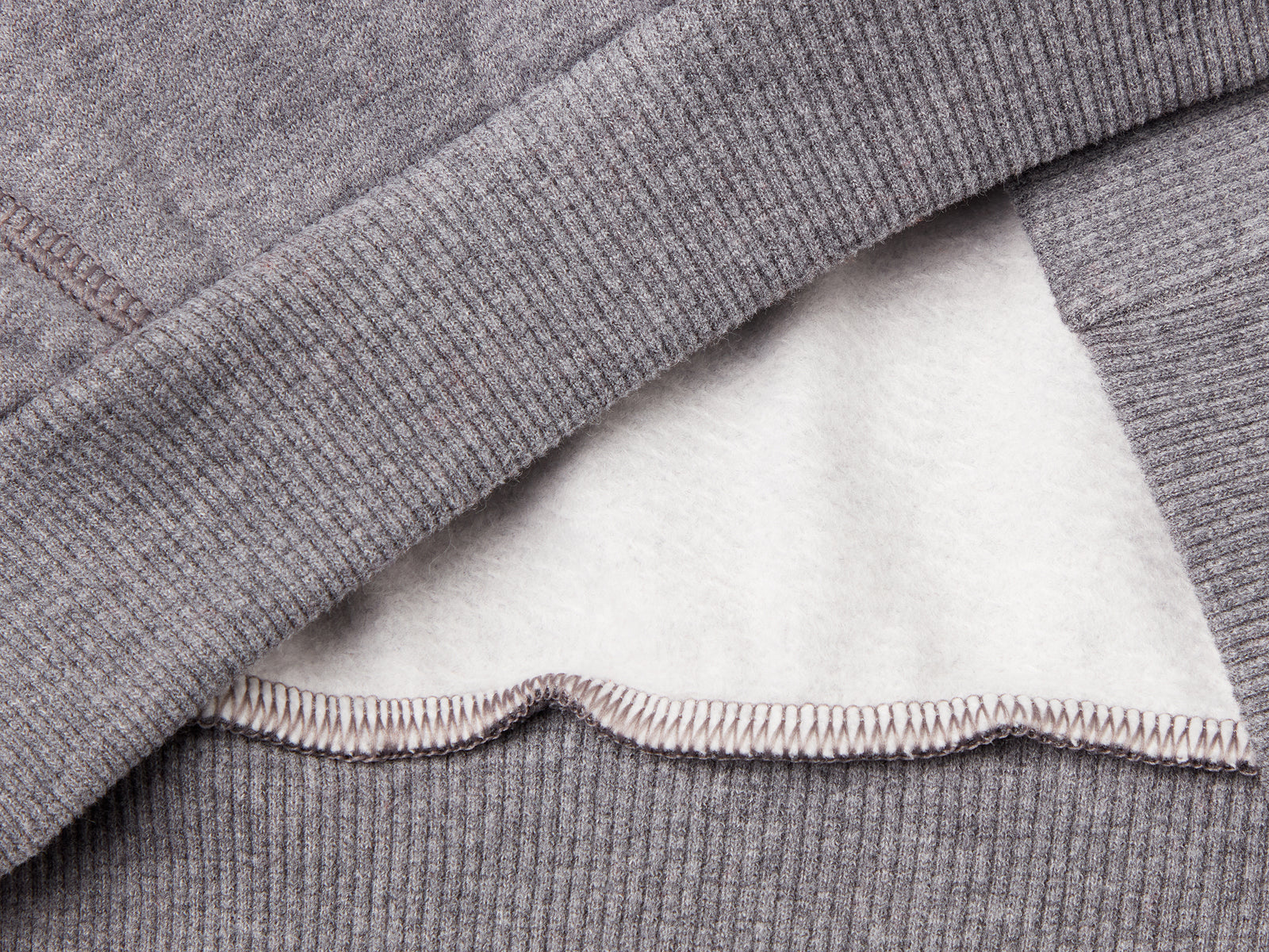 Calda felpa con tasca a marsupio da bimbo grigio scuro 3 | Benetton Outlet