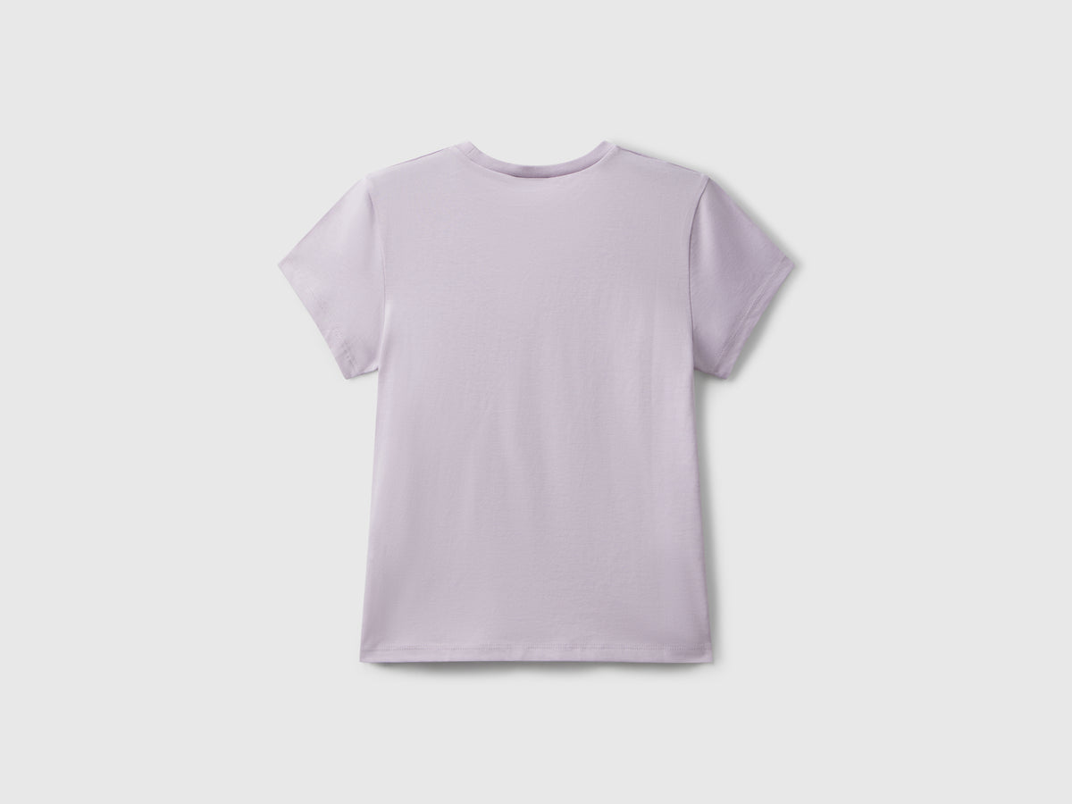 T-shirt con logo glitter