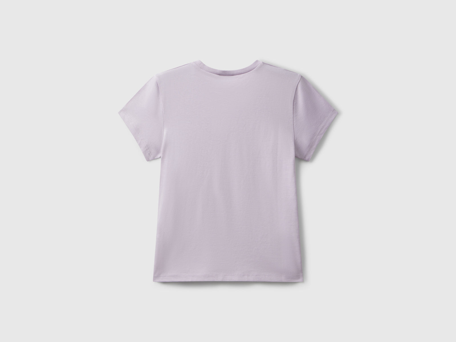 T-shirt con logo glitter da bambina lavanda 2 | Benetton Outlet