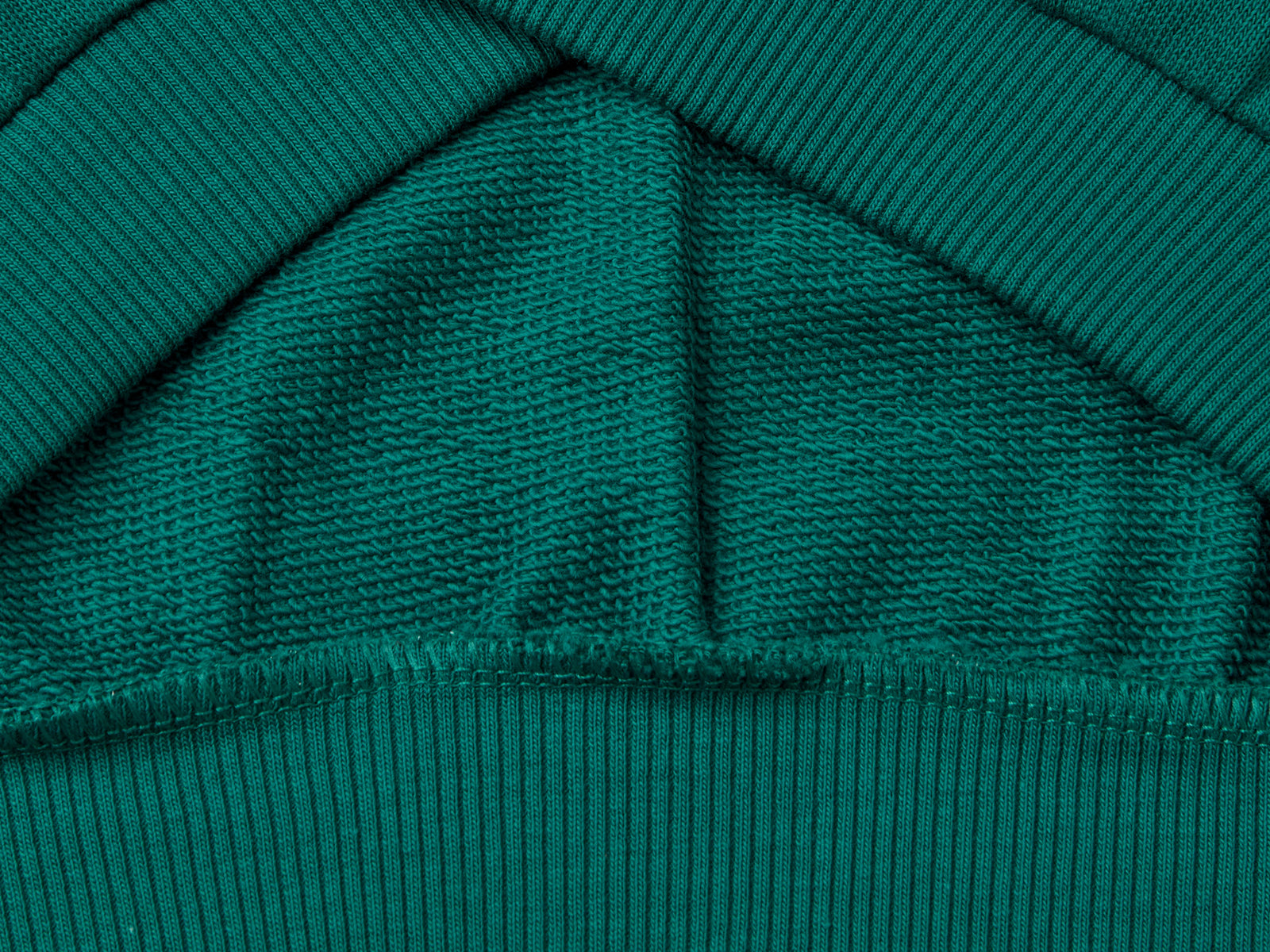 Felpa con cappuccio 100% cotone da bambina verde scuro 3 | Benetton Outlet