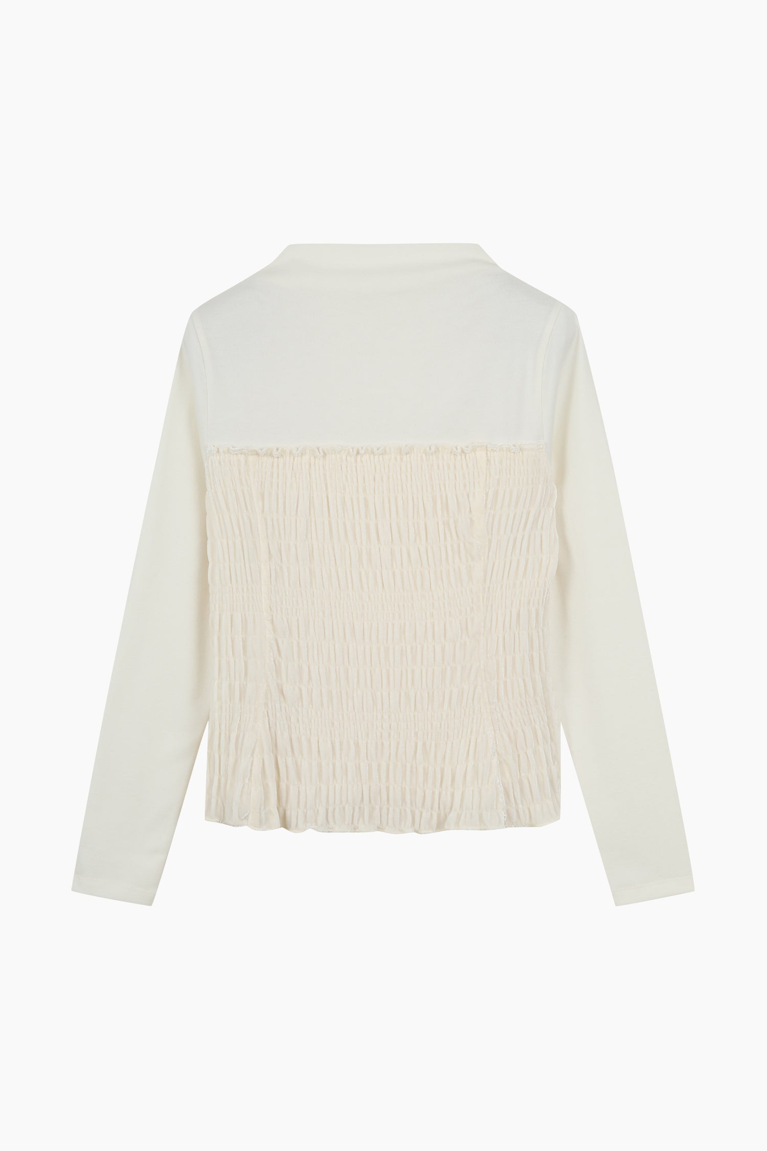 T-shirt in velluto da donna bianco panna 2 | Sisley Outlet