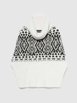 Poncho jacquard