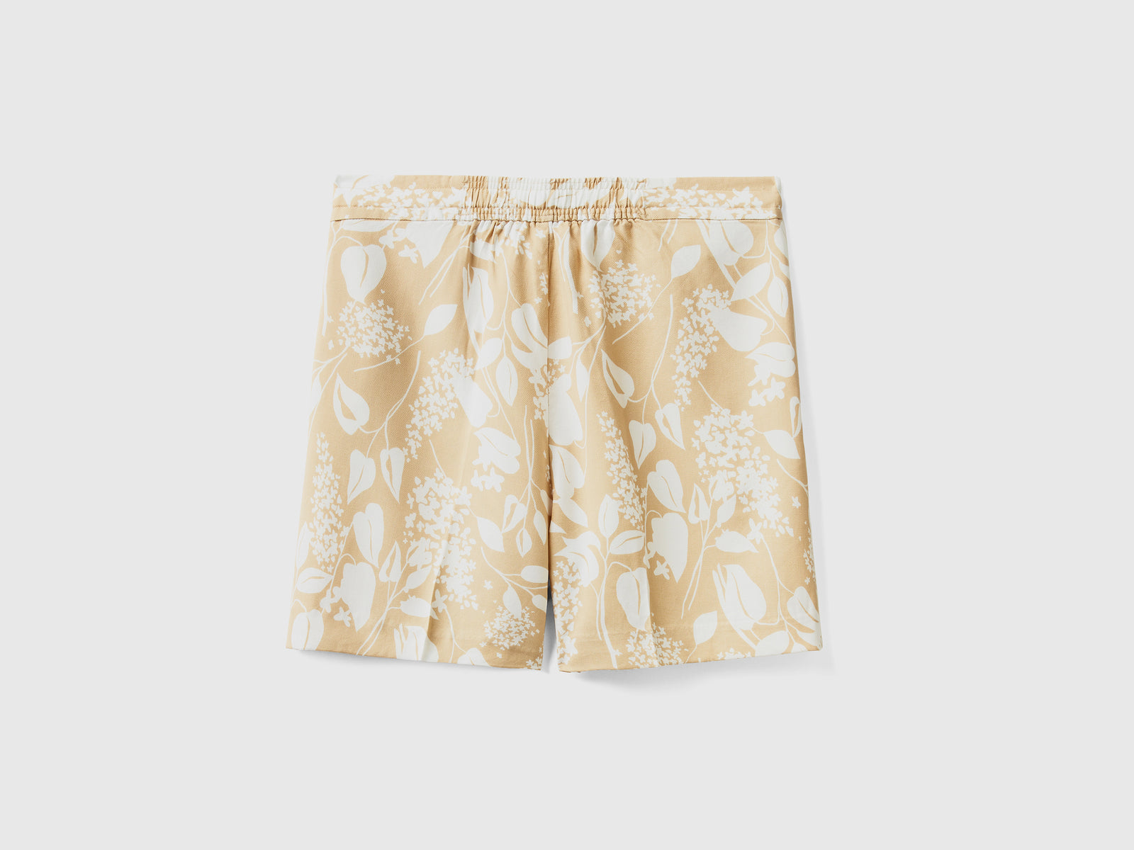 Pantaloni corti fluidi in puro lyocell con leggera piega centrale da donna multi-color 2 | Benetton Outlet