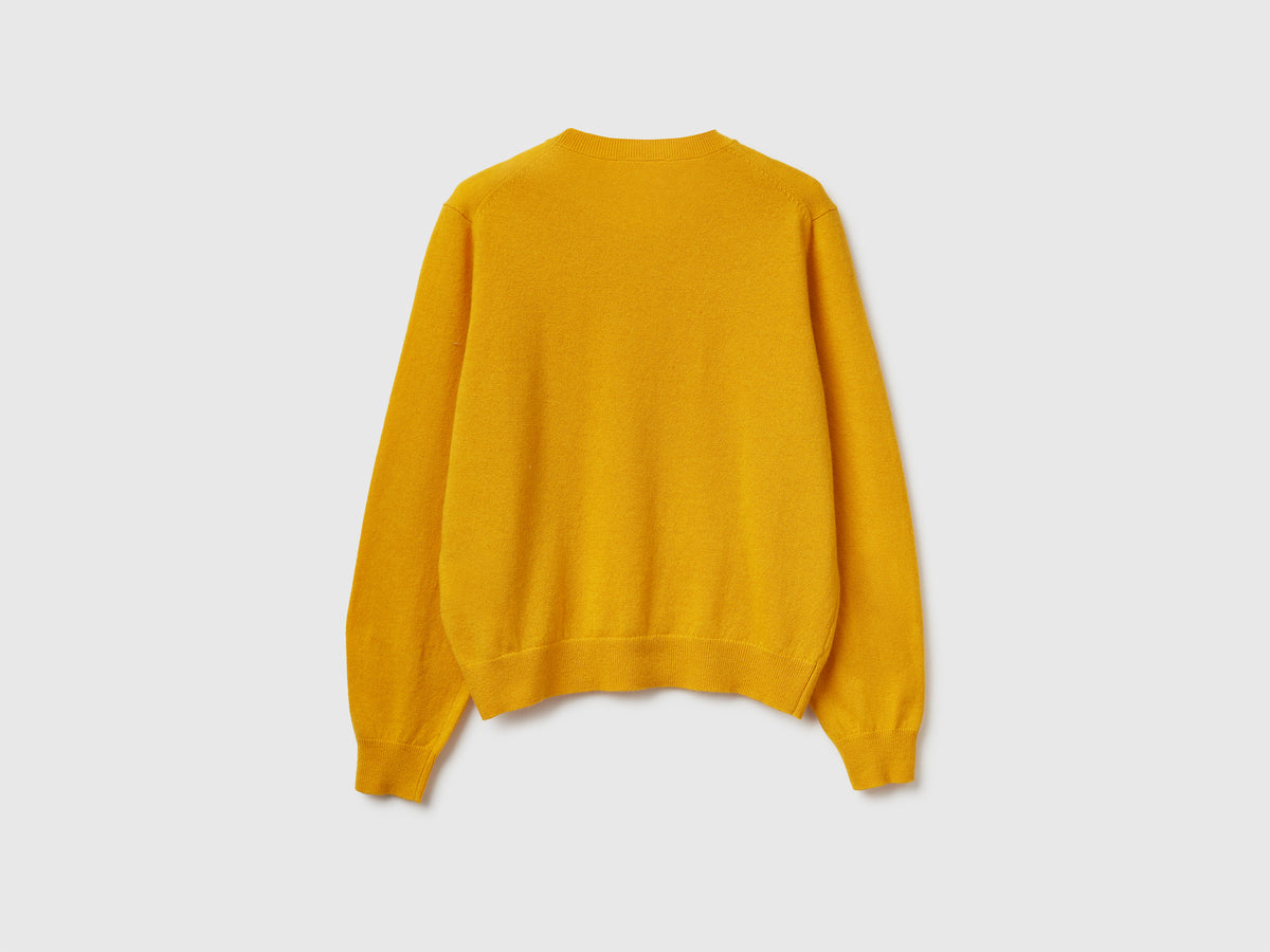 Maglia relaxed fit in pura lana Merino