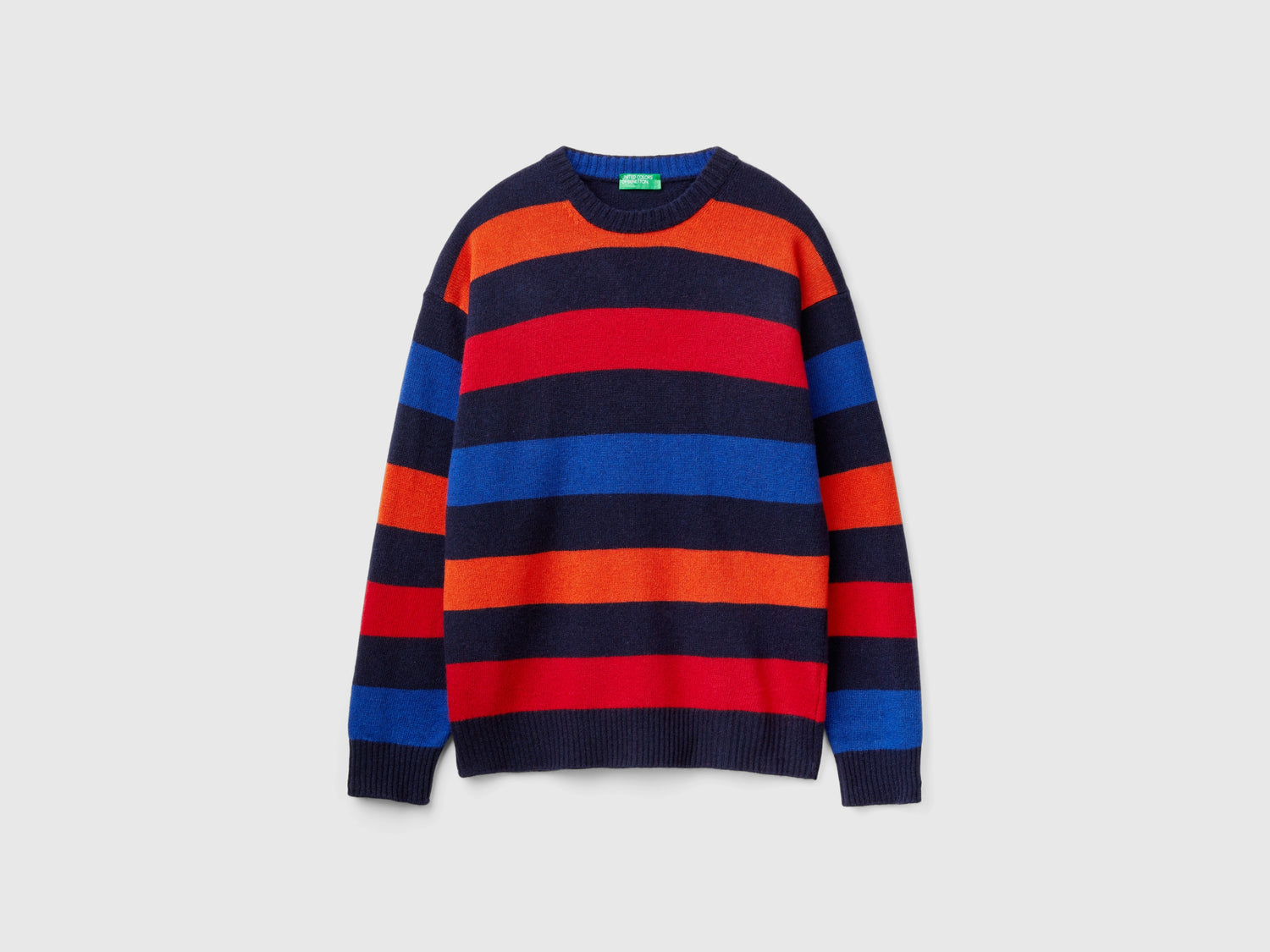 Maglione a righe in misto lana da uomo multi-color | Benetton Outlet