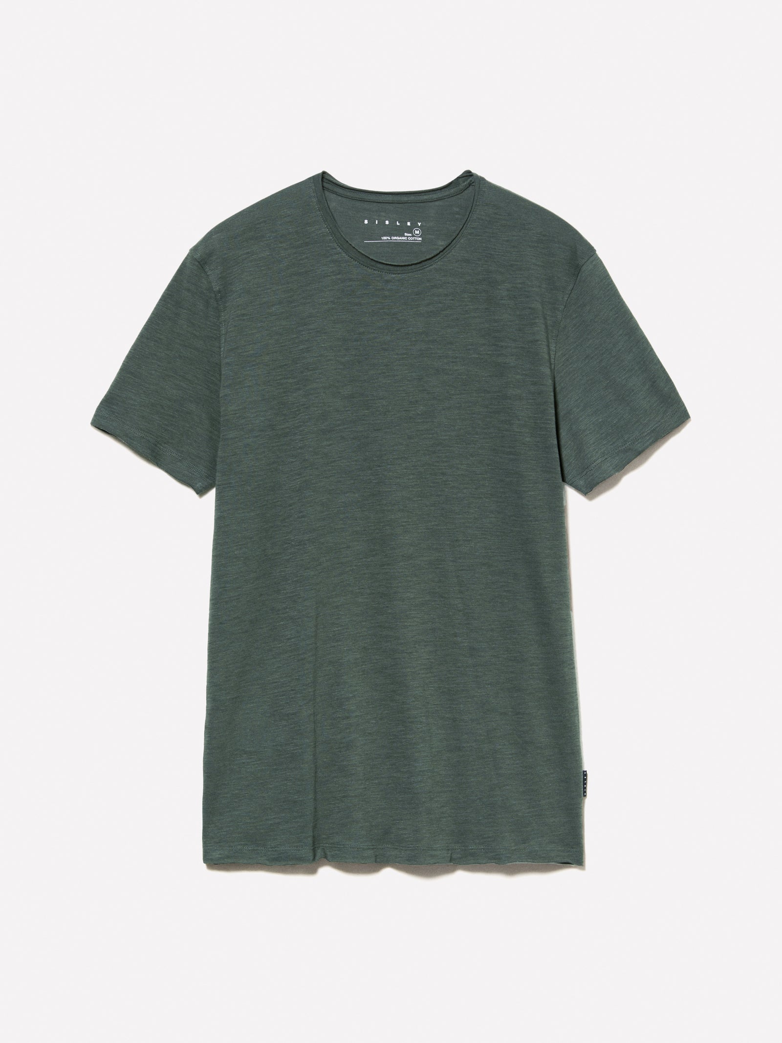 T-shirt con taglio vivo da uomo verde militare | Sisley Outlet